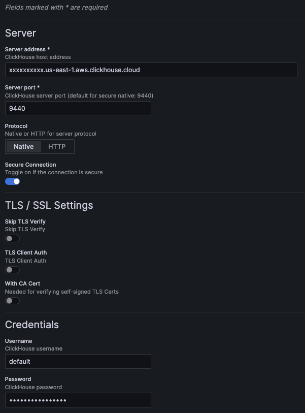 Example secure native config - Zoomed